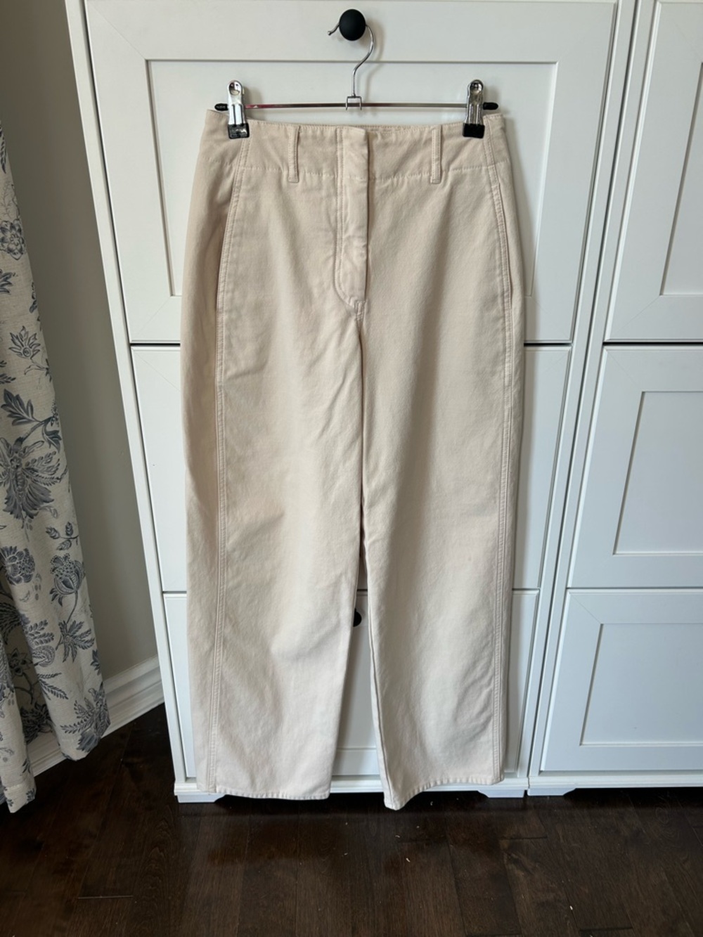 Wilfred Free Neutral Beige High-Waist Wide Leg Pants - Picture 3 of 9